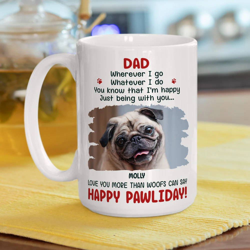 More Than Woofs Can Say Photo- Personalized Custom Coffee Mug - Image 3
