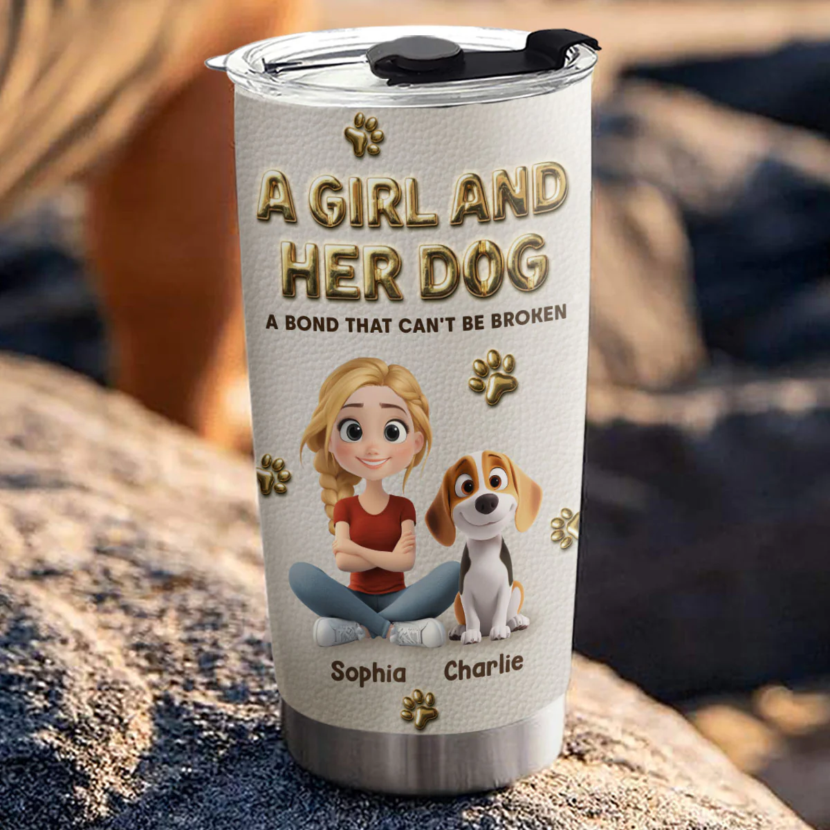 Mother Of Dogs - Personalized Custom Tumbler - Image 3