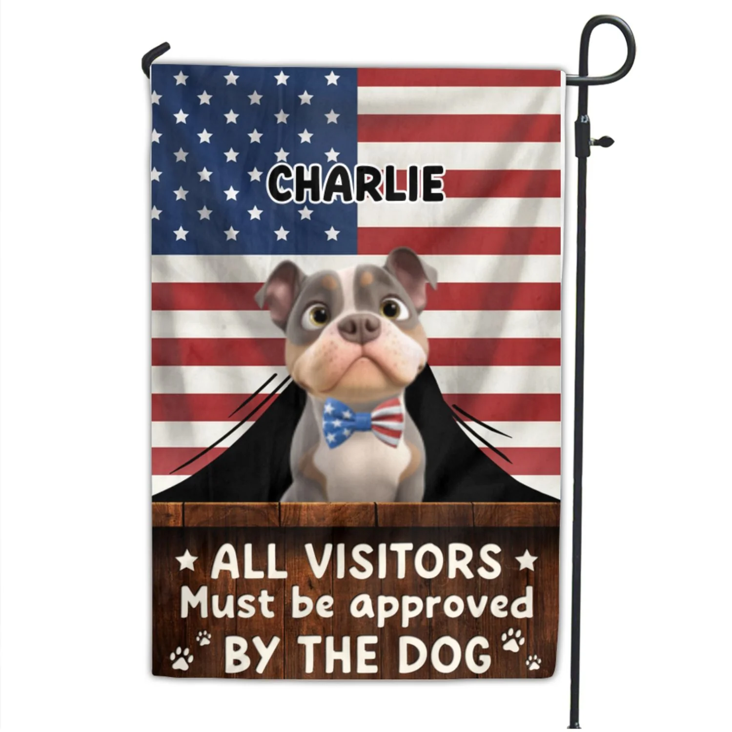 Must Be Approved By America Dogs - Personalized Custom Flag - Image 6