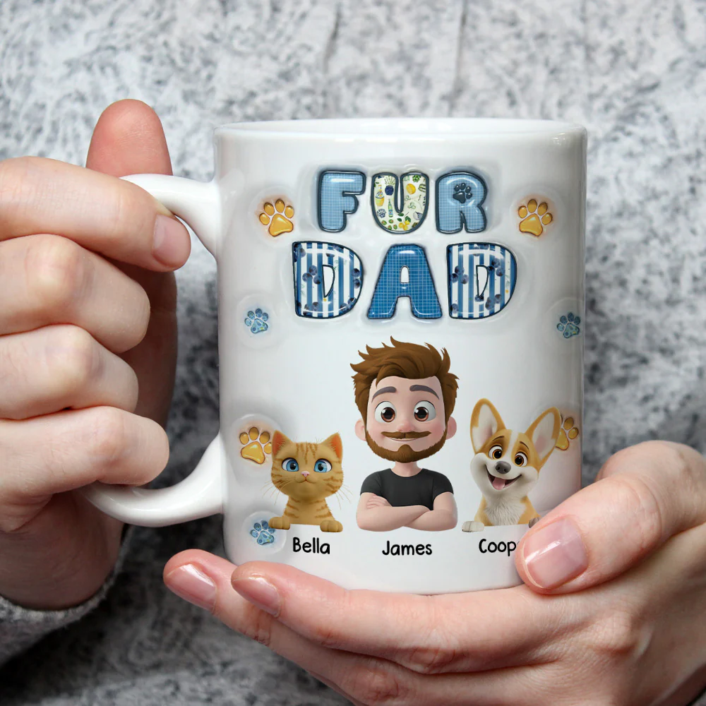 My Babies On Top Of All - Personalized Custom 3D Inflated Effect Mug - Image 2