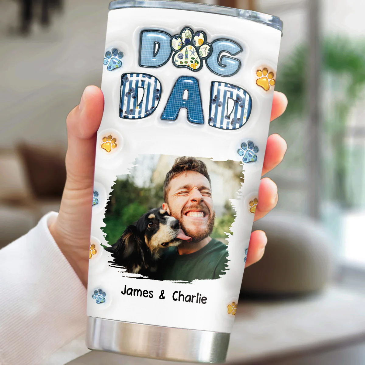 My Baby On Top Of All Version 2 Photo - Personalized Custom 3D Inflated Effect Tumbler - Image 2