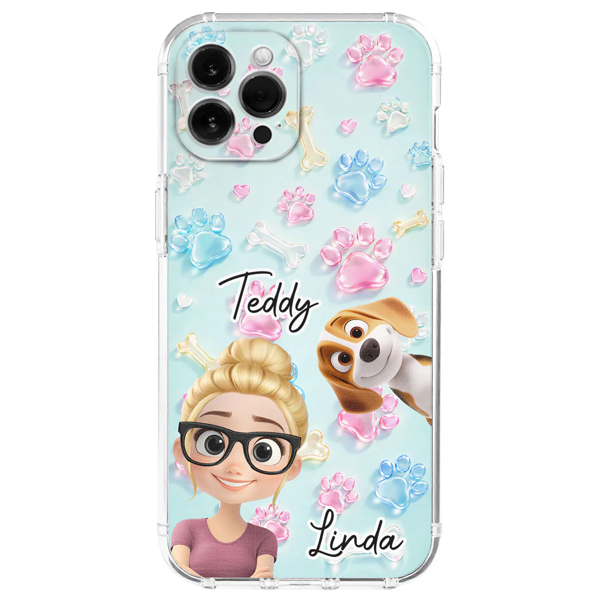 My Dog My Human - Personalized Custom 3D Effect Phone Case