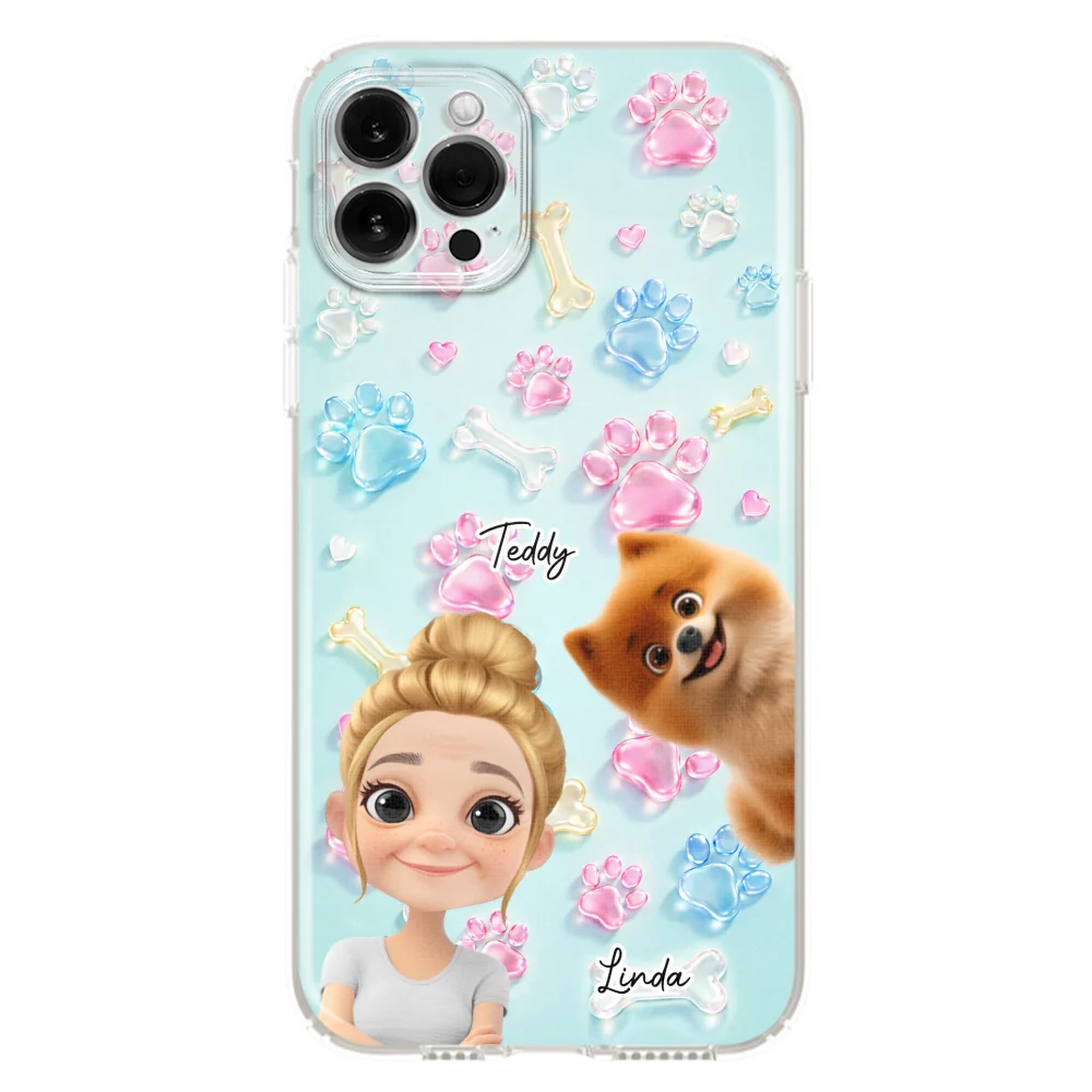 My Dog My Human - Personalized Custom 3D Effect Phone Case - Image 12