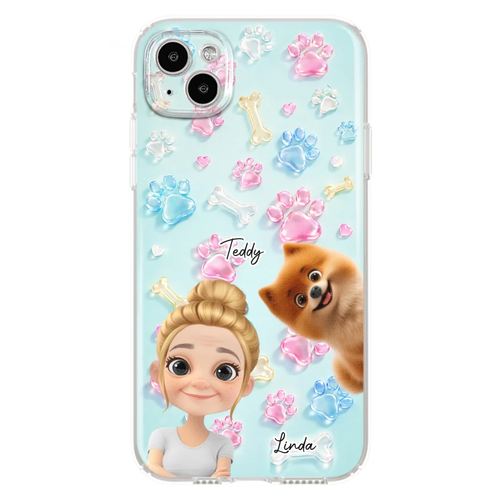 My Dog My Human - Personalized Custom 3D Effect Phone Case - Image 13