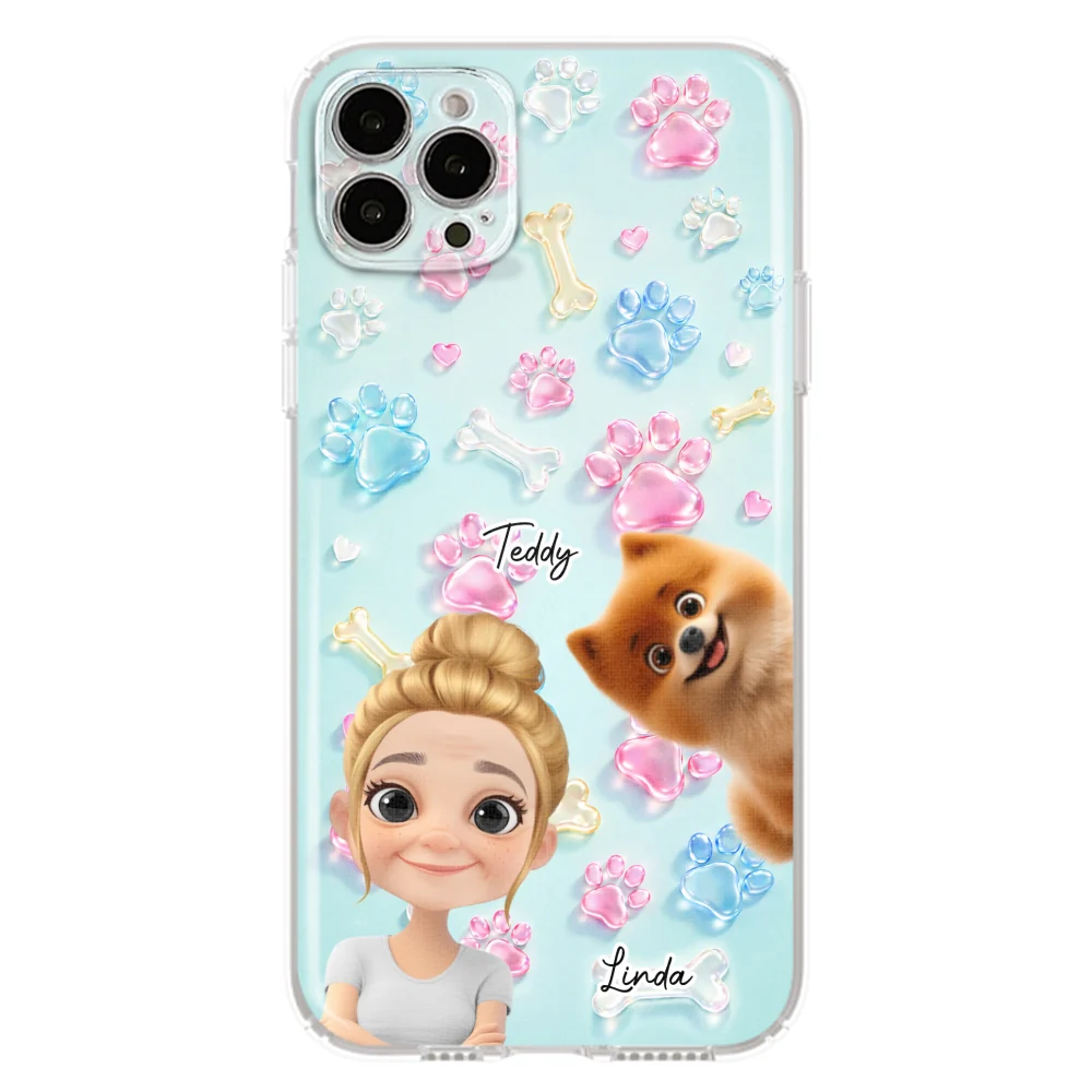 My Dog My Human - Personalized Custom 3D Effect Phone Case - Image 15