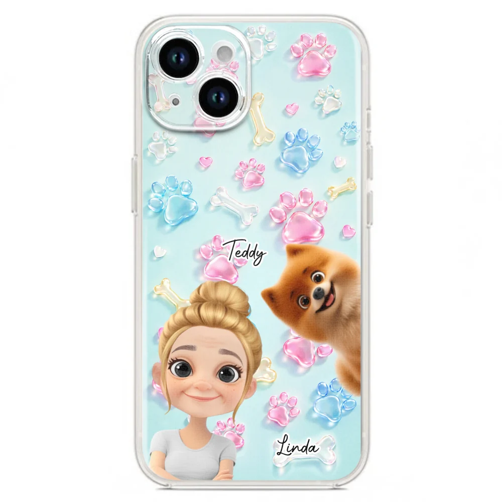 My Dog My Human - Personalized Custom 3D Effect Phone Case - Image 17