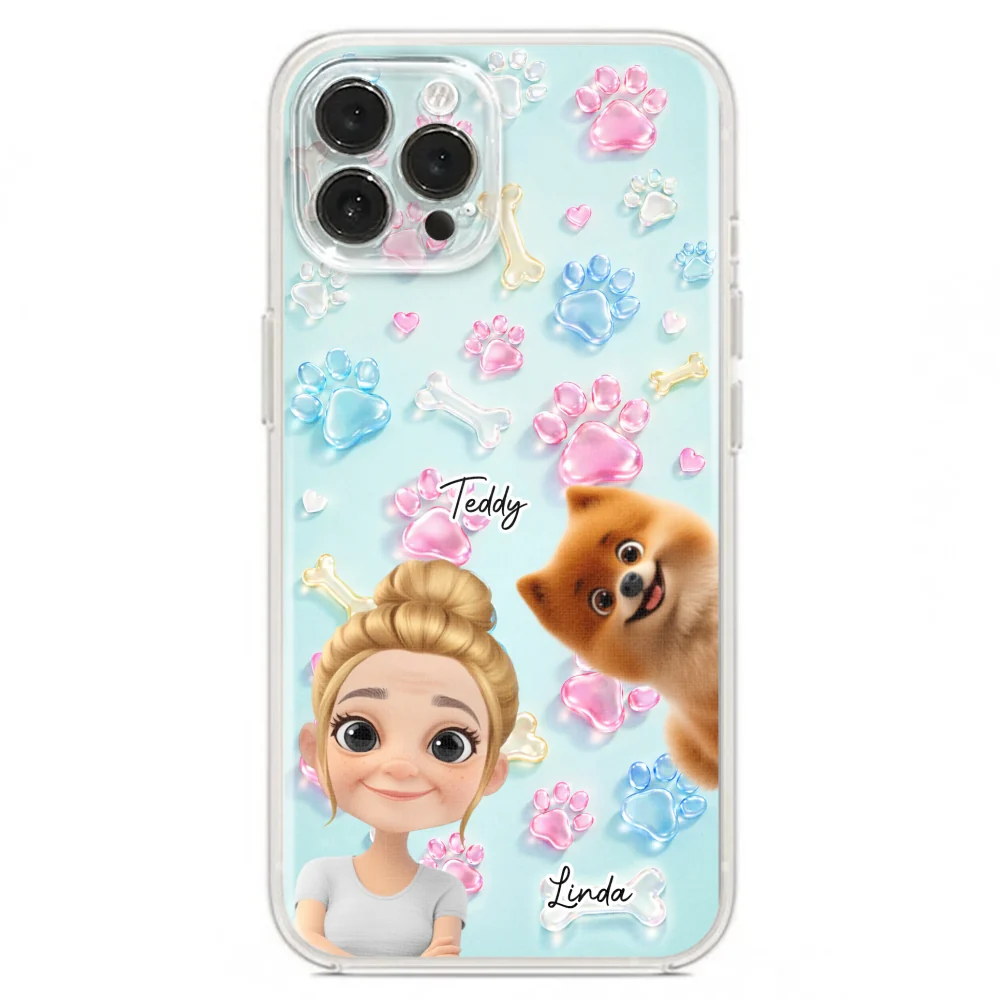 My Dog My Human - Personalized Custom 3D Effect Phone Case - Image 18