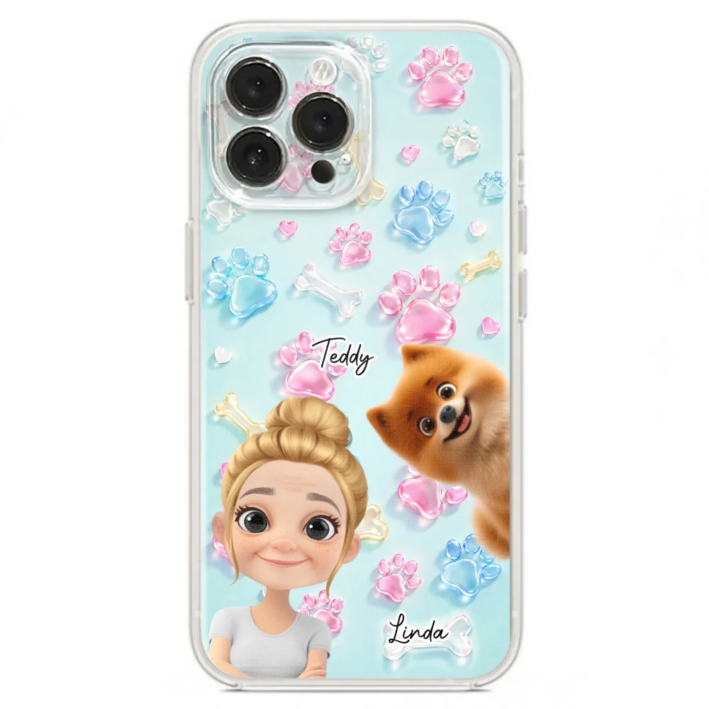 My Dog My Human - Personalized Custom 3D Effect Phone Case - Image 19