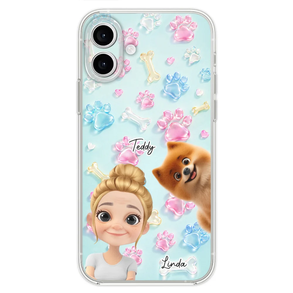 My Dog My Human - Personalized Custom 3D Effect Phone Case - Image 25