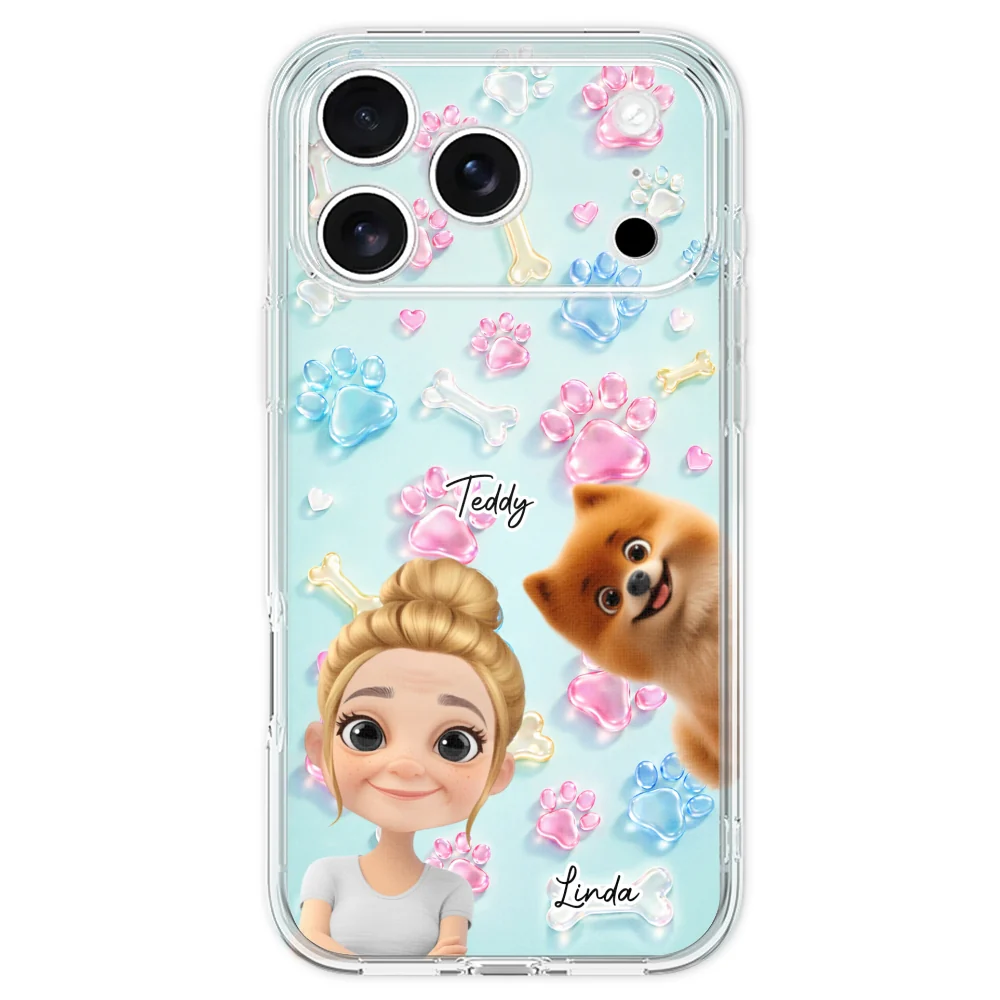 My Dog My Human - Personalized Custom 3D Effect Phone Case - Image 29