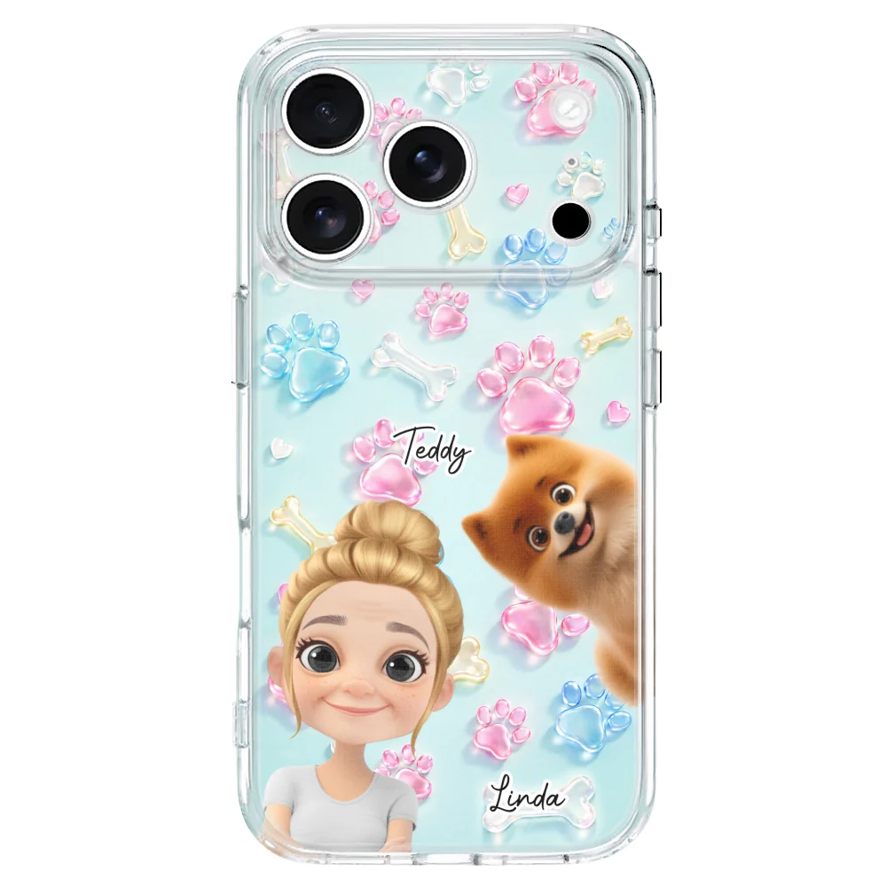 My Dog My Human - Personalized Custom 3D Effect Phone Case - Image 30