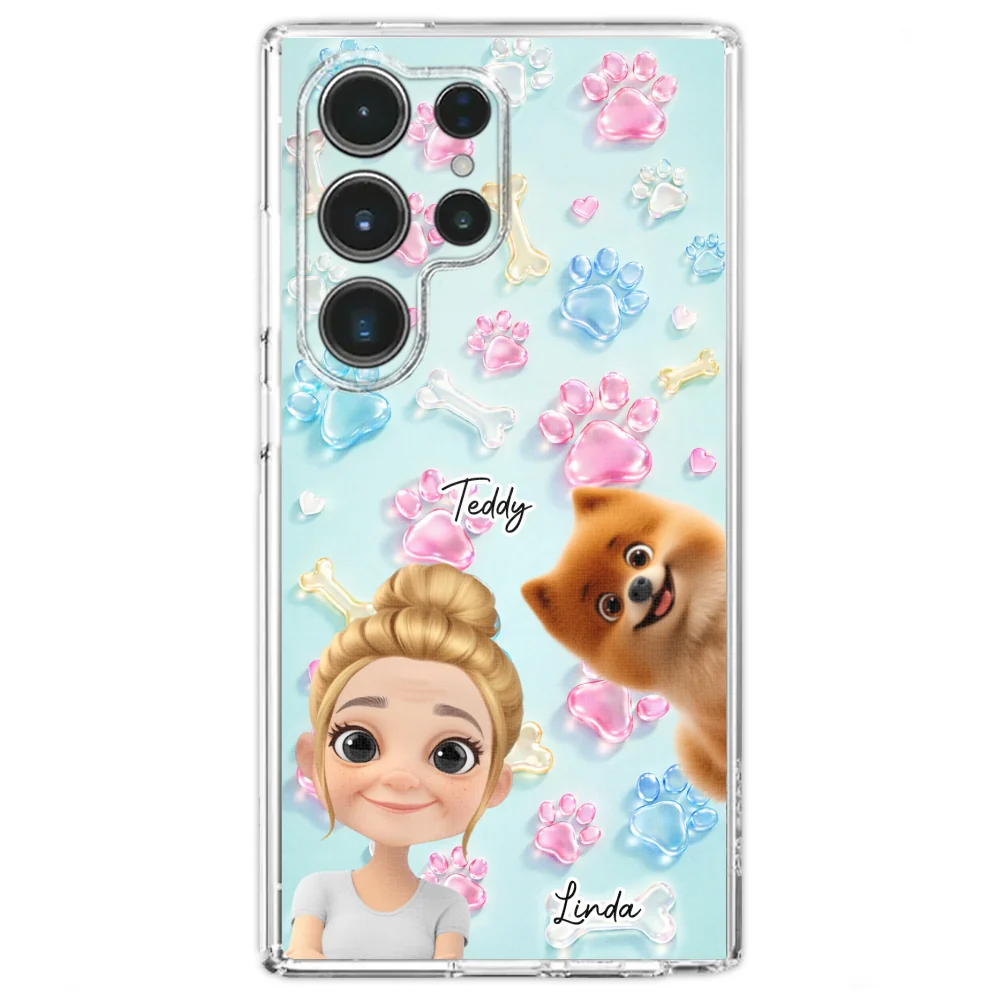 My Dog My Human - Personalized Custom 3D Effect Phone Case - Image 32