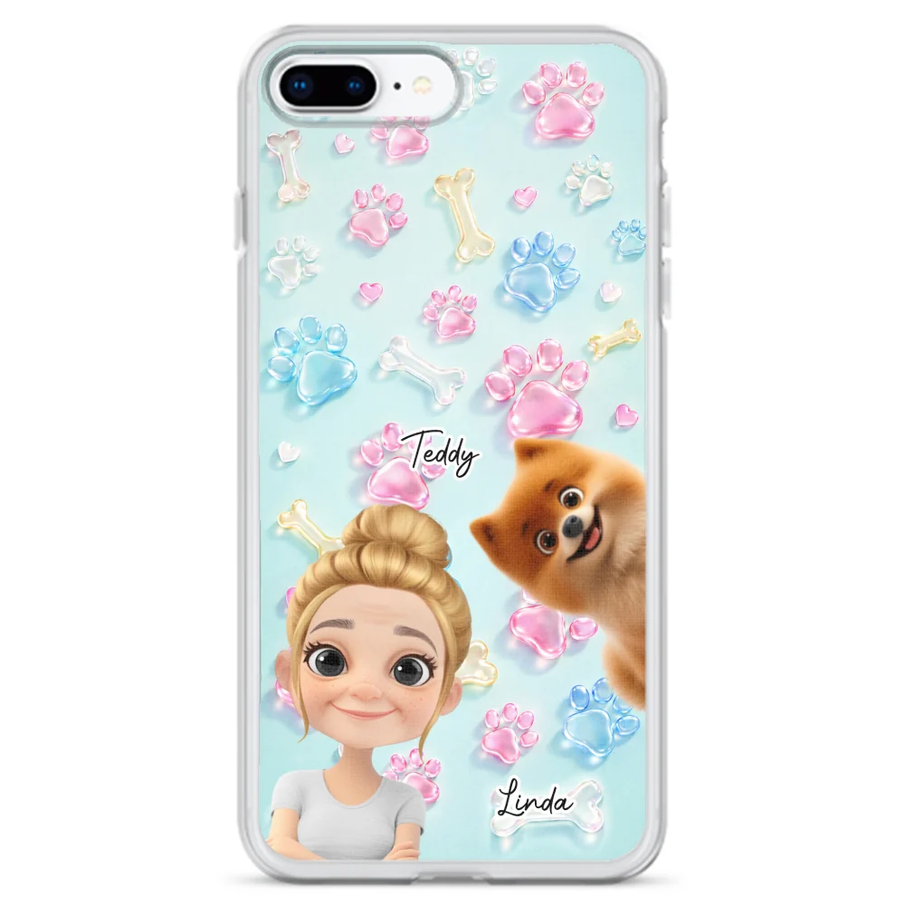 My Dog My Human - Personalized Custom 3D Effect Phone Case - Image 6