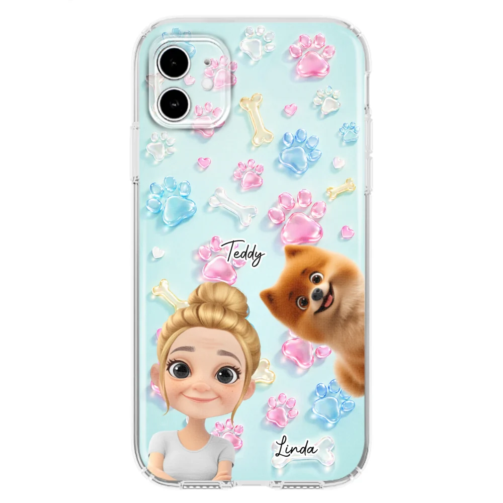 My Dog My Human - Personalized Custom 3D Effect Phone Case - Image 7