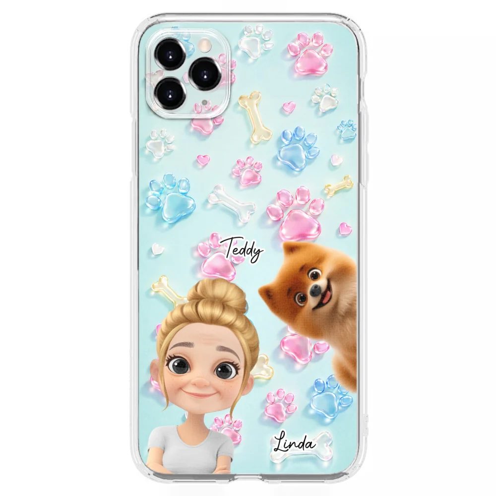 My Dog My Human - Personalized Custom 3D Effect Phone Case - Image 8