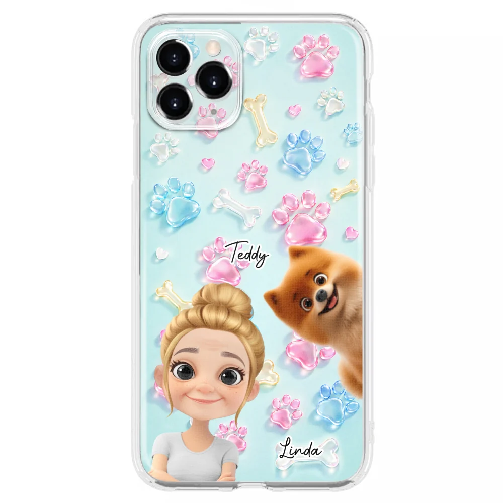 My Dog My Human - Personalized Custom 3D Effect Phone Case - Image 9