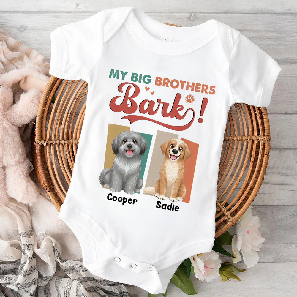 My Dog Protector - Personalized Custom Baby Onesie - Image 2