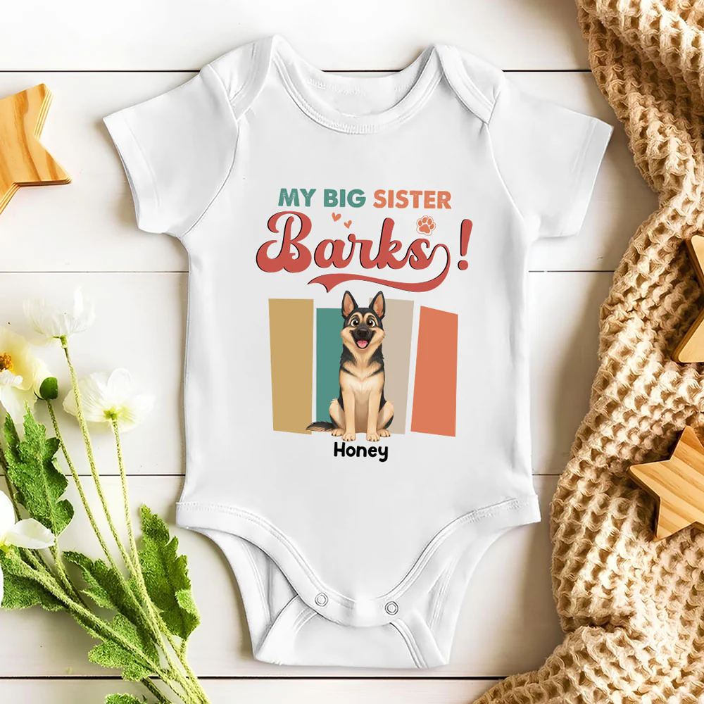 My Dog Protector - Personalized Custom Baby Onesie - Image 3