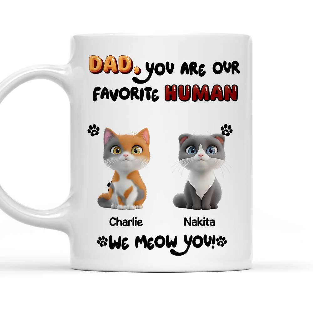 My Favorite Cat Dad Mom - Personalized Custom Coffee Mug