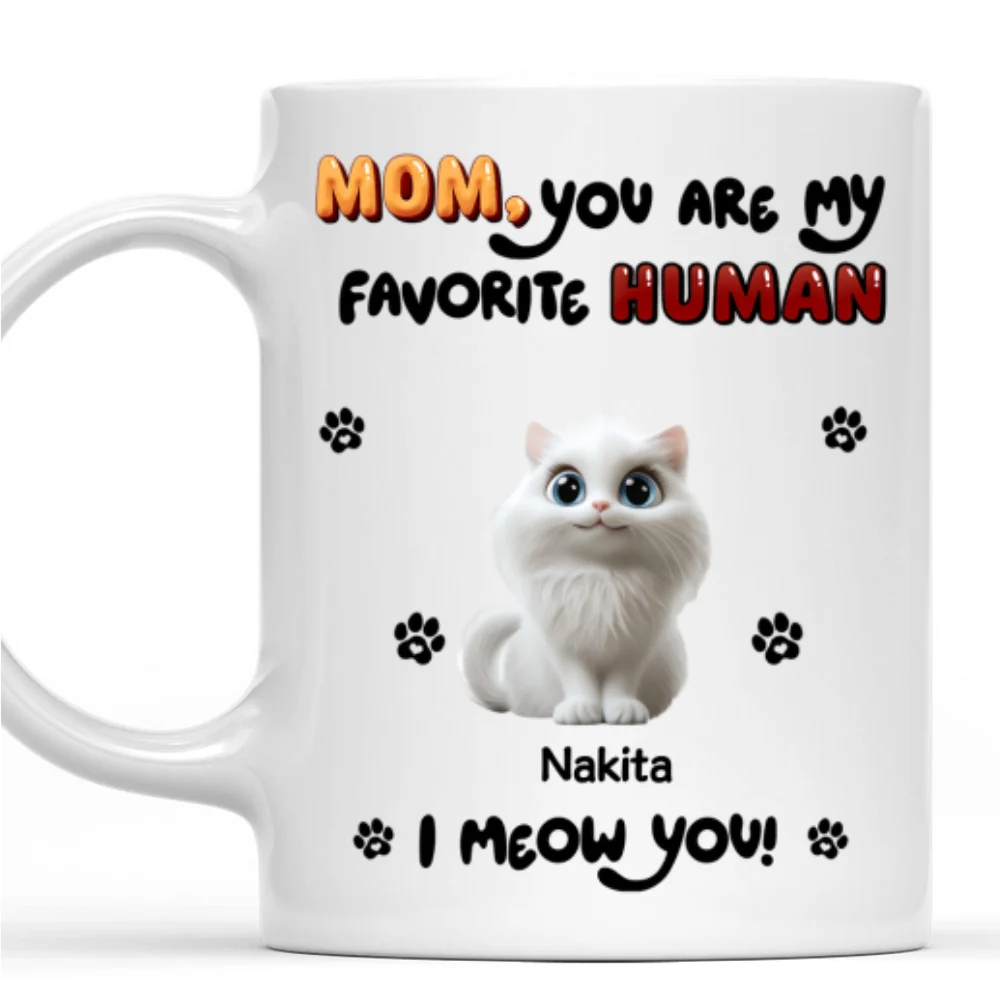 My Favorite Cat Dad Mom - Personalized Custom Coffee Mug - Image 7