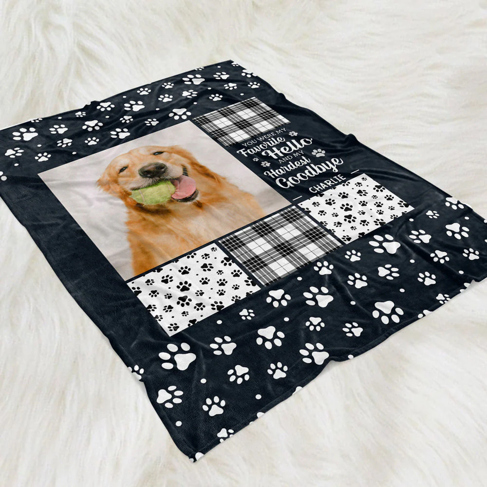 My Favorite Hello And My Hardest Goodbye  - Personalized Custom Fleece Blanket - Image 3