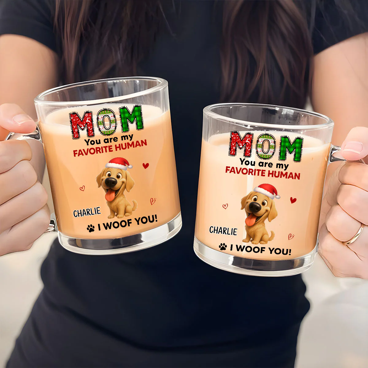 My Favorite - Personalized Custom Glass Mug - Image 4