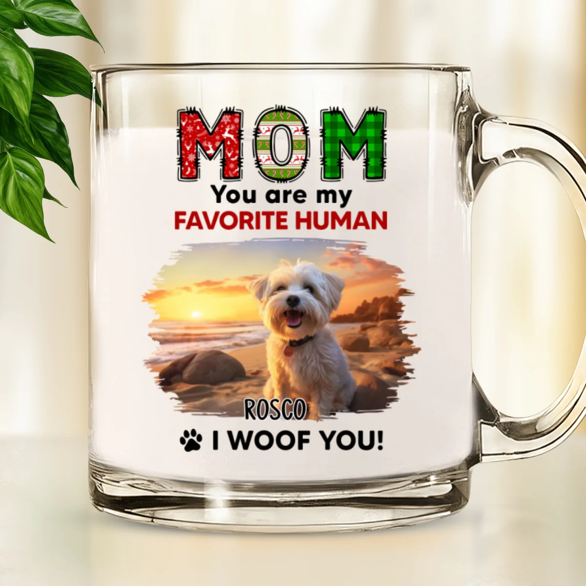 My Favorite Photo - Personalized Custom Glass Mug - Image 4
