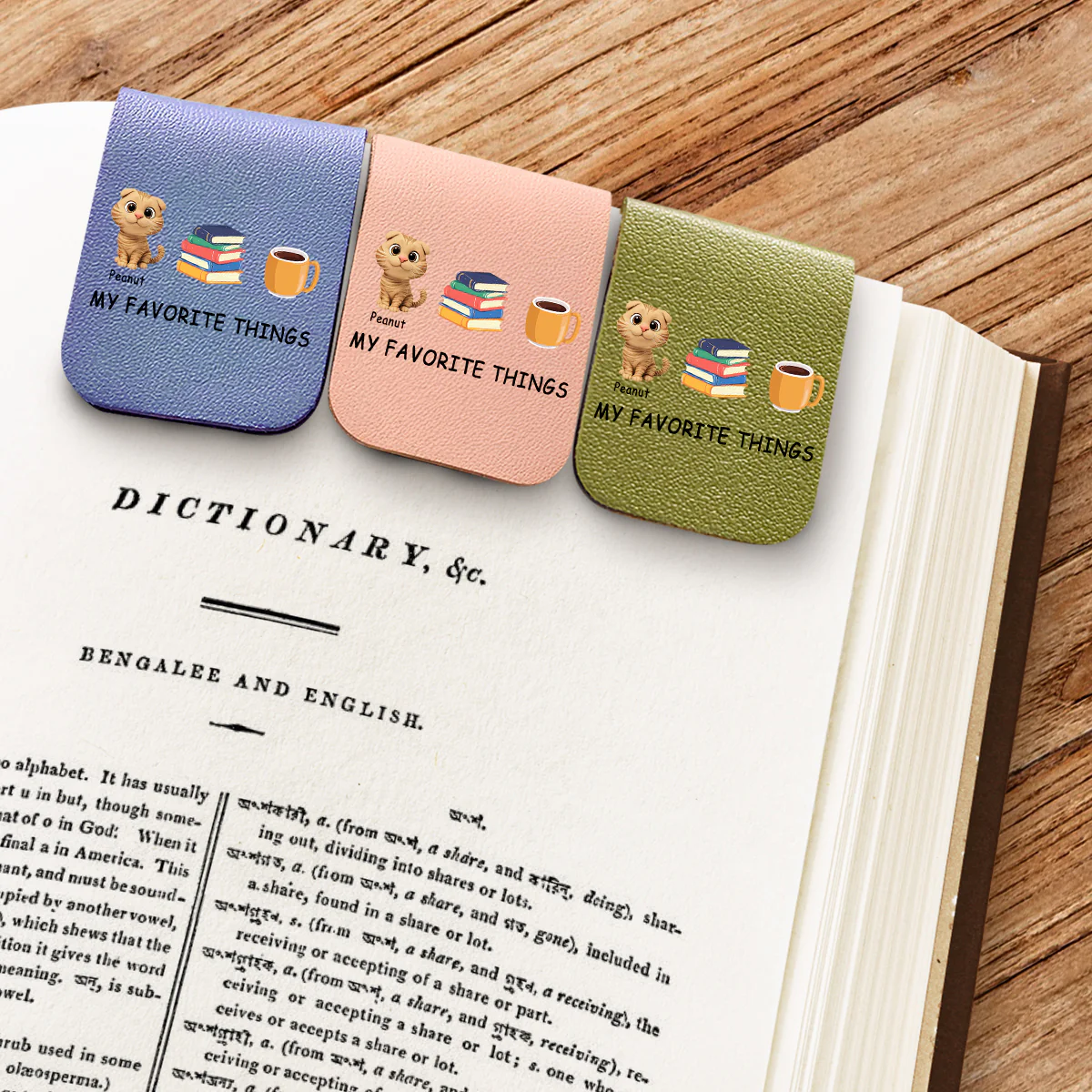 My Favorites - Personalized Custom Leather Bookmark
