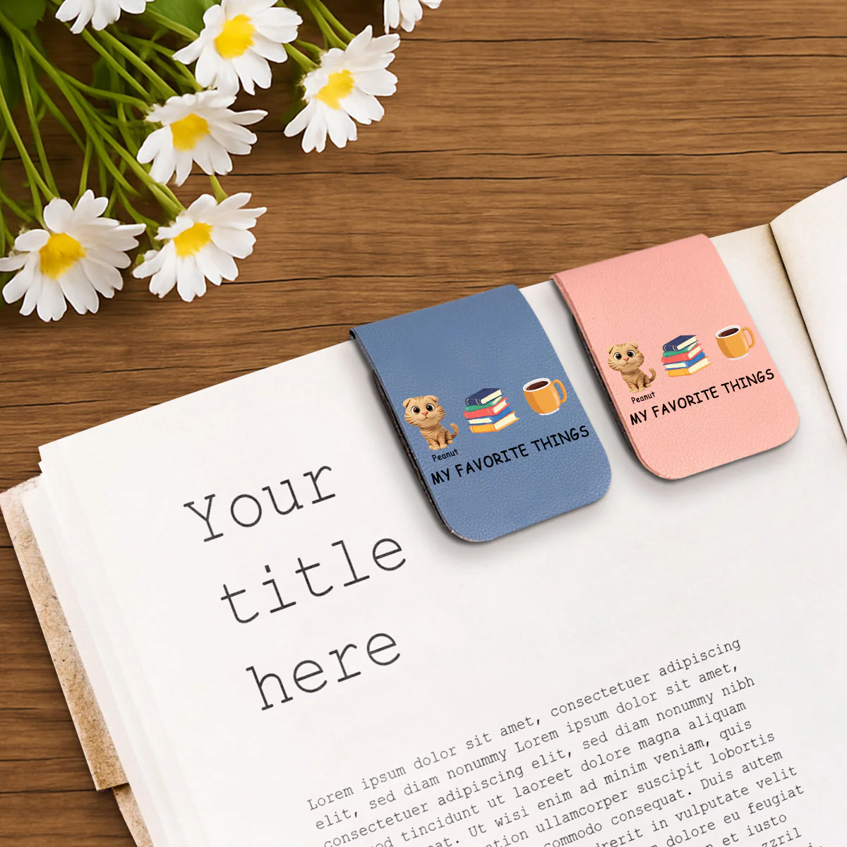 My Favorites - Personalized Custom Leather Bookmark - Image 2