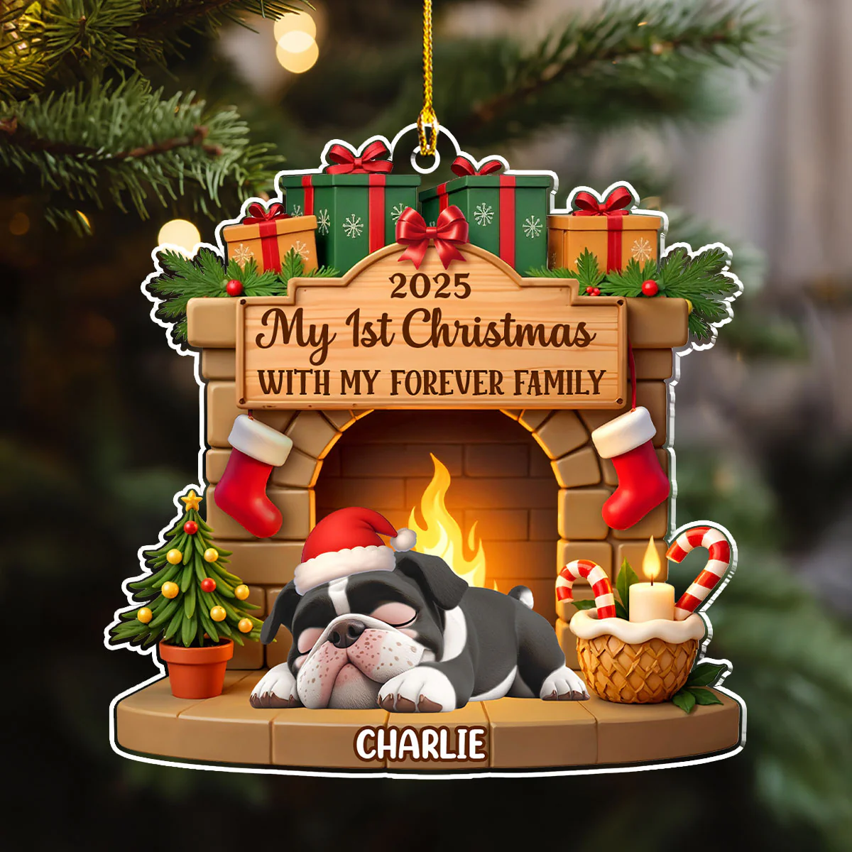 My Forever Home - Personalized Custom Acrylic Ornament - Image 3