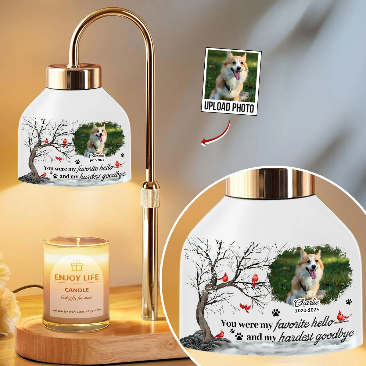 My Hardest Goodbye - Personalized Custom Candle Warmer Lamp