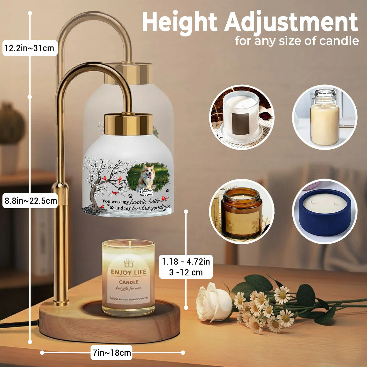 My Hardest Goodbye - Personalized Custom Candle Warmer Lamp - Image 4