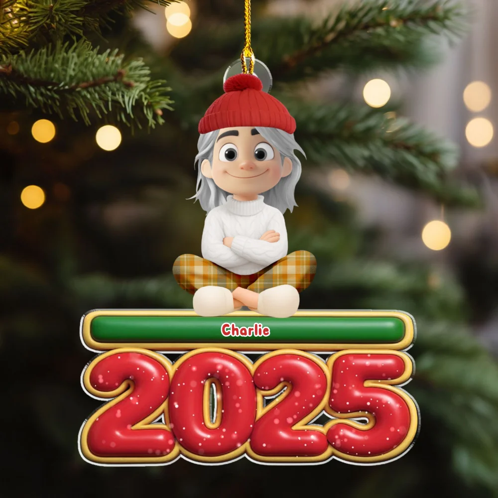 My Kids Is Here Pet Version - Personalized Custom Acrylic Ornament - Image 6