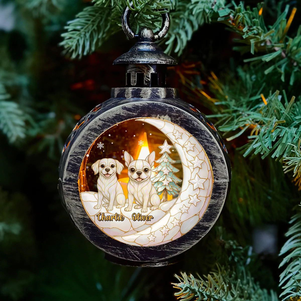 My Little Pearl - Personalized Custom 3D Effect Christmas Lantern - Image 2