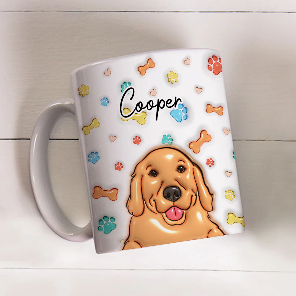 My Lovely Dog Babies - Personalized Custom 3D Inflated Effect Mug - Image 2