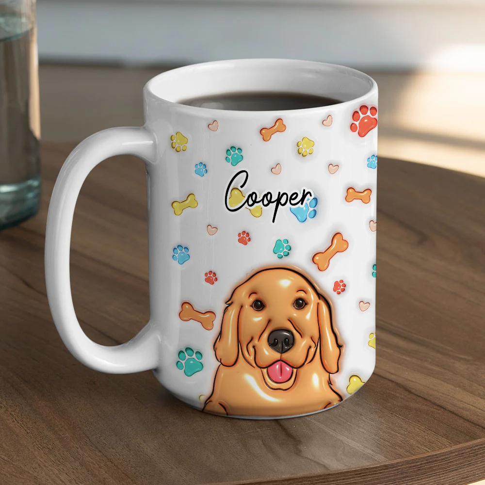 My Lovely Dog Babies - Personalized Custom 3D Inflated Effect Mug - Image 5