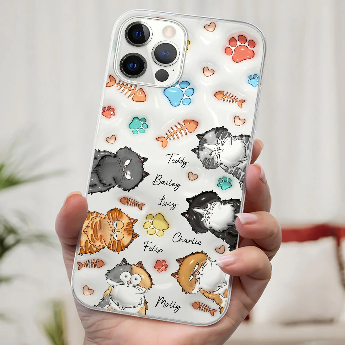 My Lovely Fur Babies - Personalized Custom 3D Inflated Effect Phone Case - Image 5