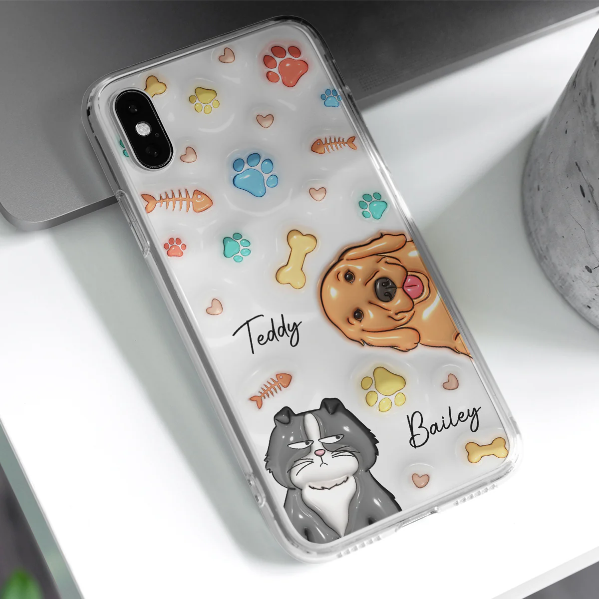 My Lovely Fur Babies Ver Pet - Personalized Custom 3D Inflated Effect Phone Case - Image 3