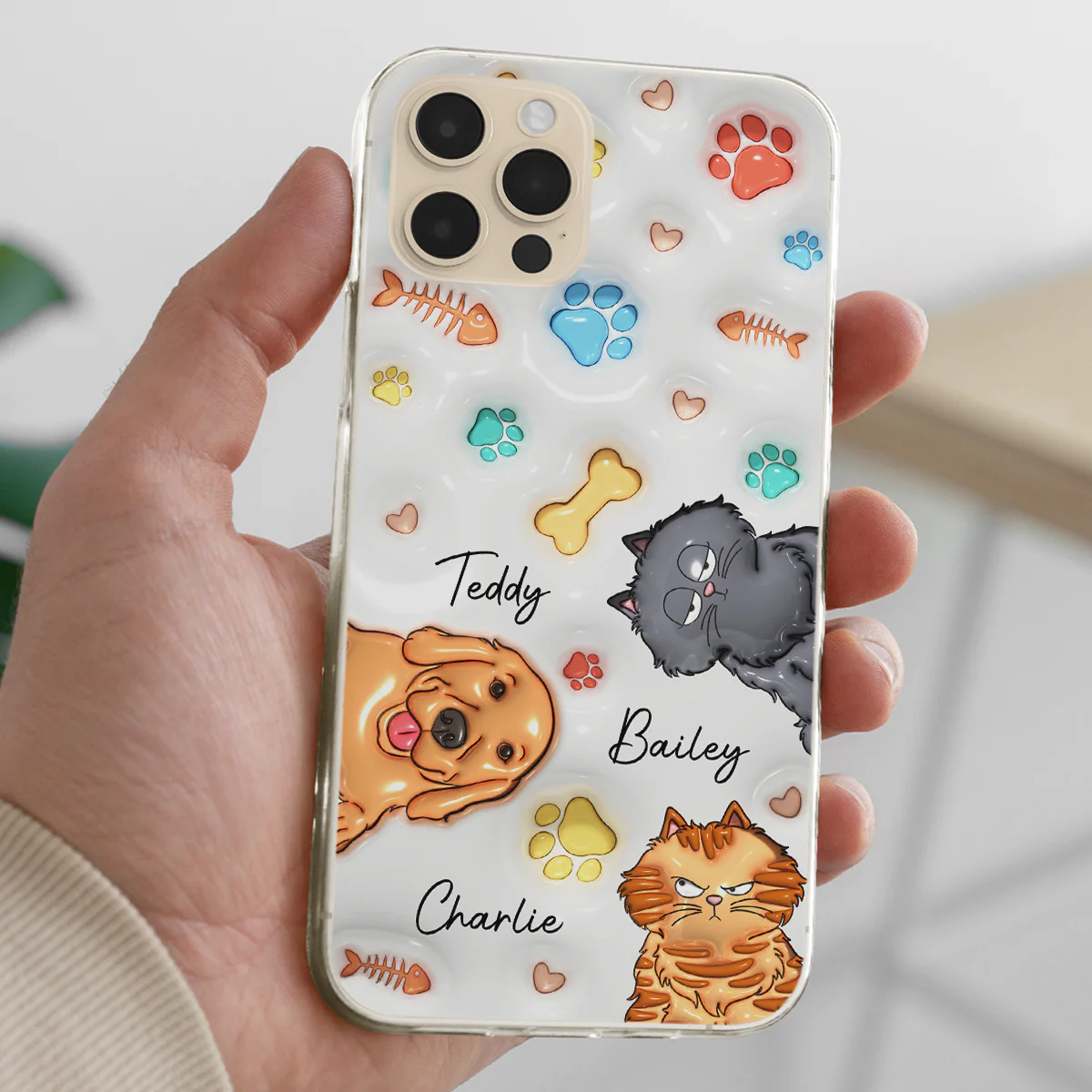 My Lovely Fur Babies Ver Pet - Personalized Custom 3D Inflated Effect Phone Case - Image 4