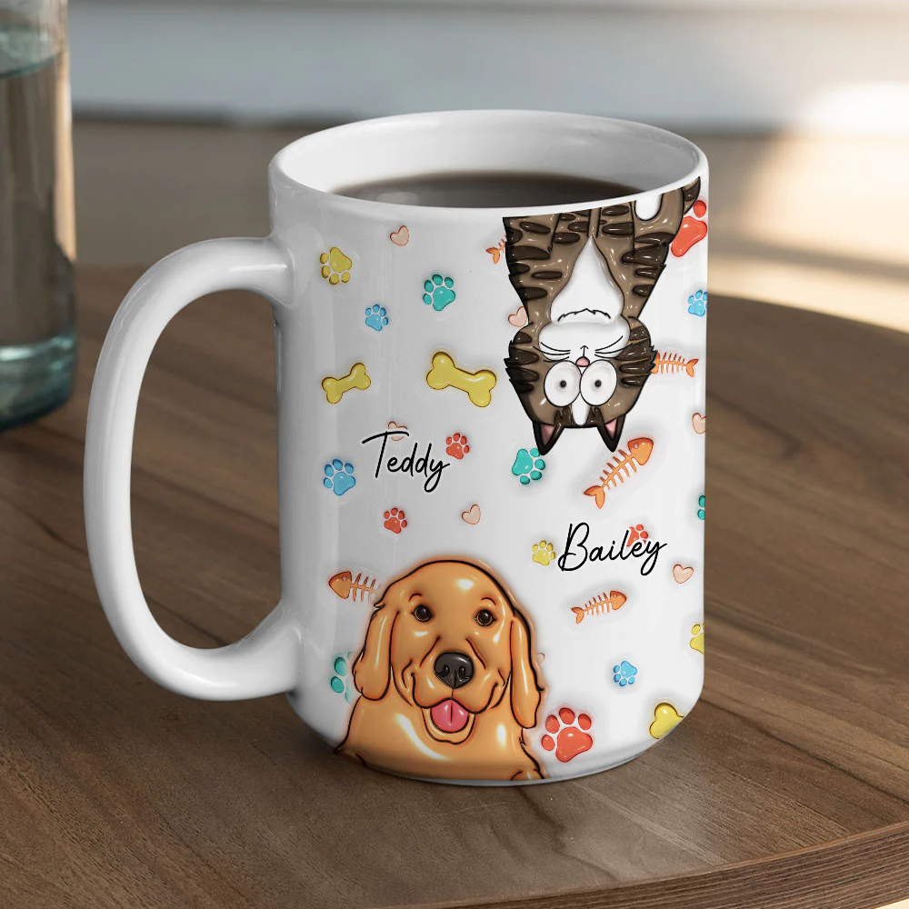 My Lovely Pet Babies - Personalized Custom 3D Inflated Effect Mug - Image 4