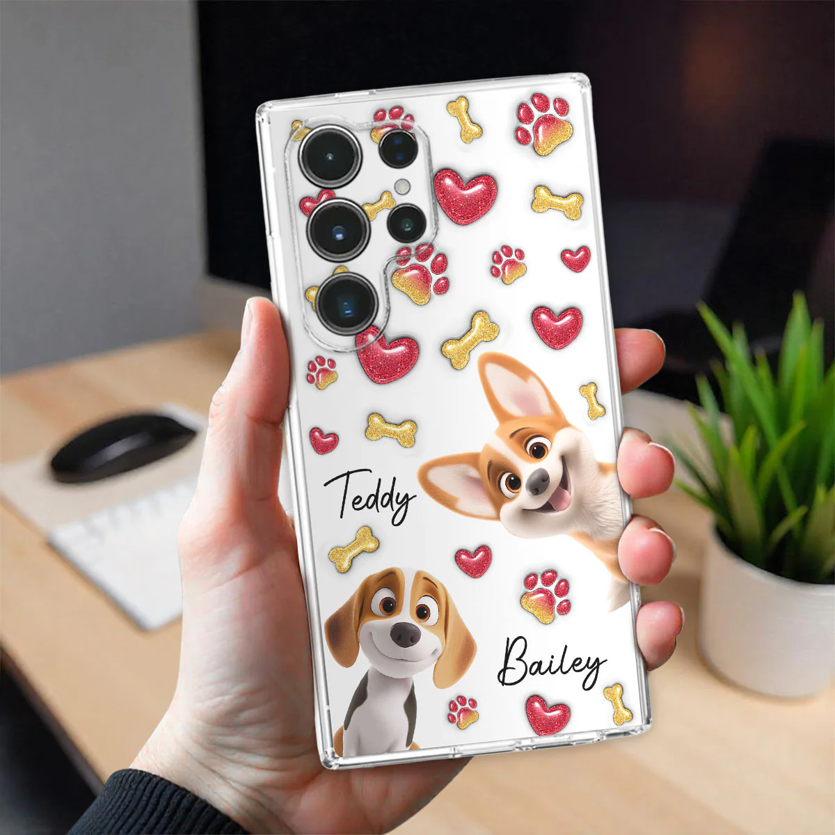 My Lovely Puppies - Personalized Custom 3D Inflated Effect Phone Case - Image 27