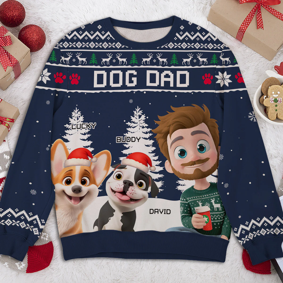 My Mom Dad Corner - Personalized Custom All-Over-Print Sweatshirt - Image 2