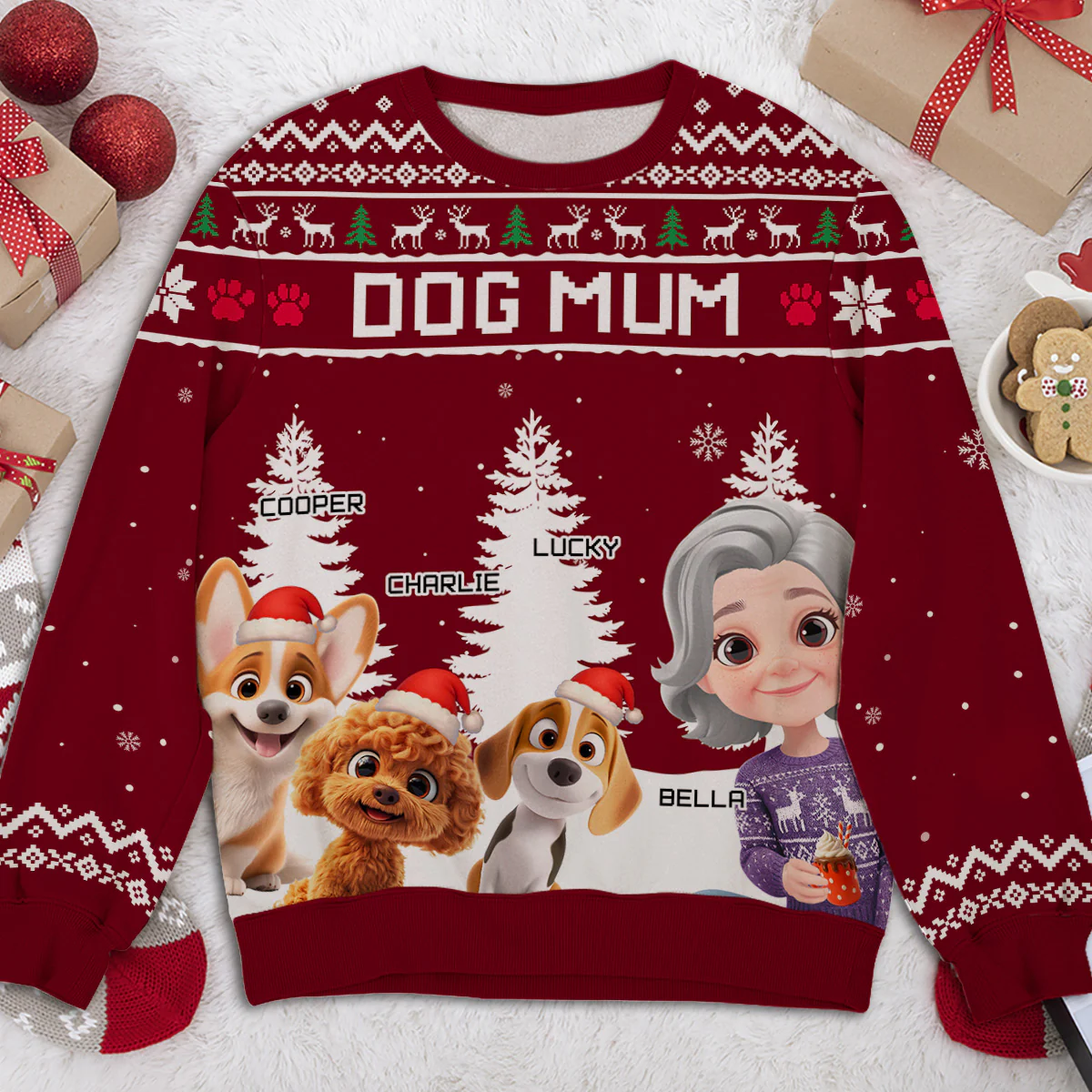 My Mom Dad Corner - Personalized Custom All-Over-Print Sweatshirt - Image 3