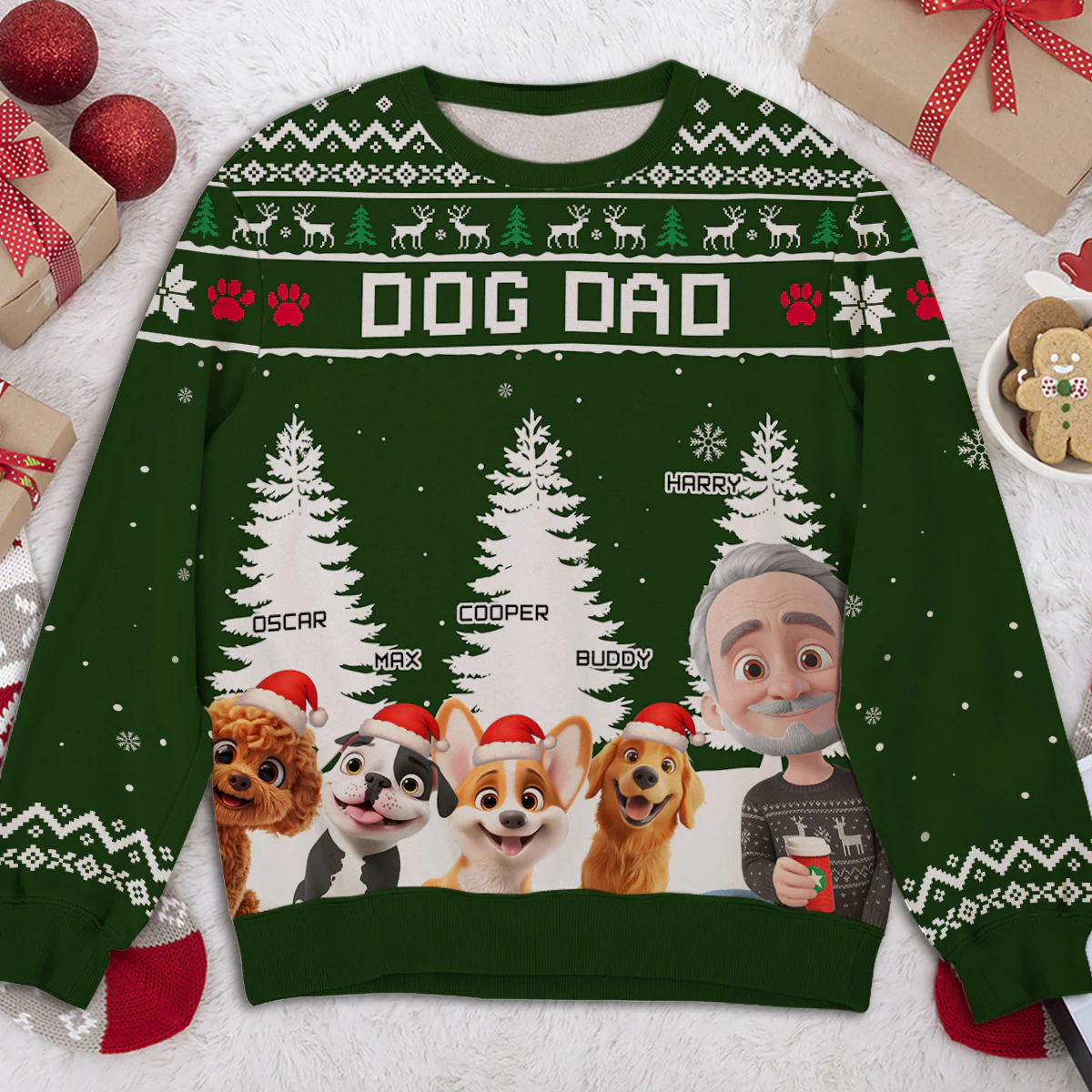 My Mom Dad Corner - Personalized Custom All-Over-Print Sweatshirt - Image 4