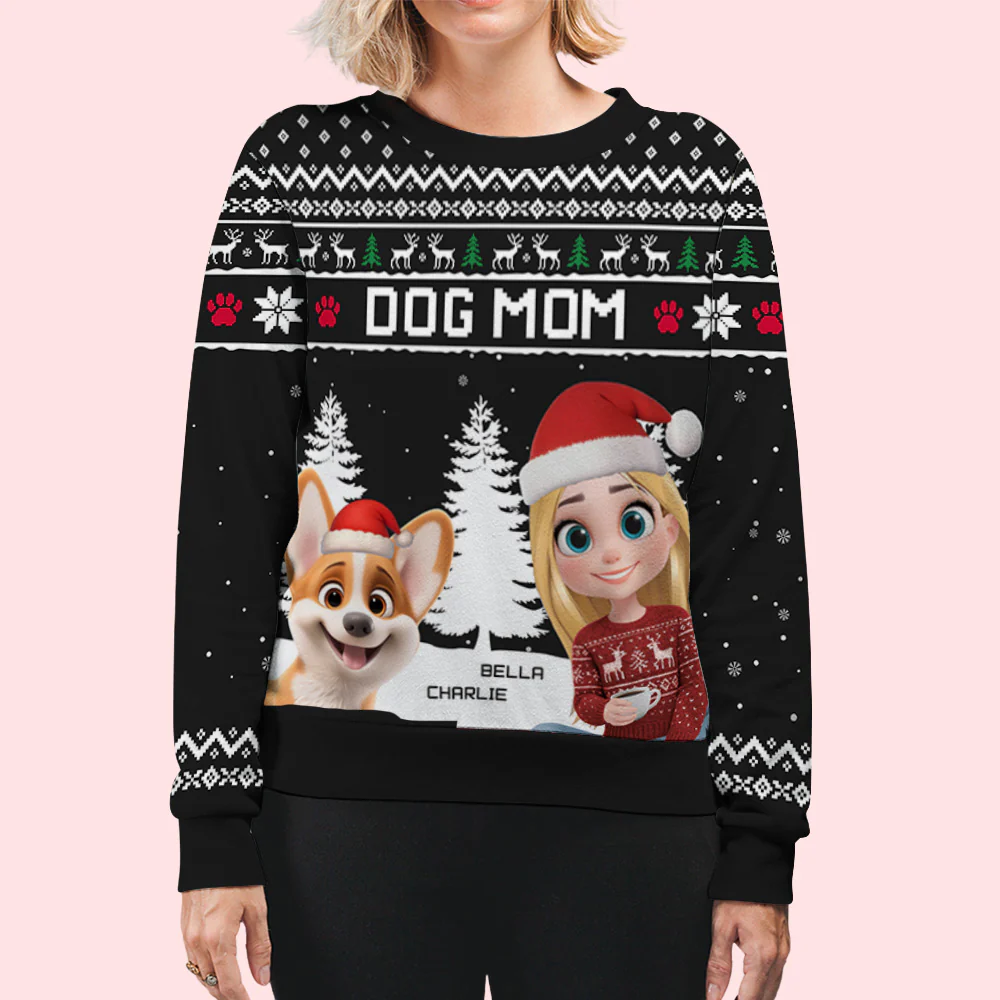 My Mom Dad Corner - Personalized Custom All-Over-Print Sweatshirt - Image 6