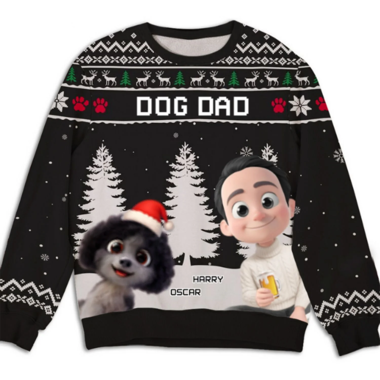 My Mom Dad Corner - Personalized Custom All-Over-Print Sweatshirt - Image 8