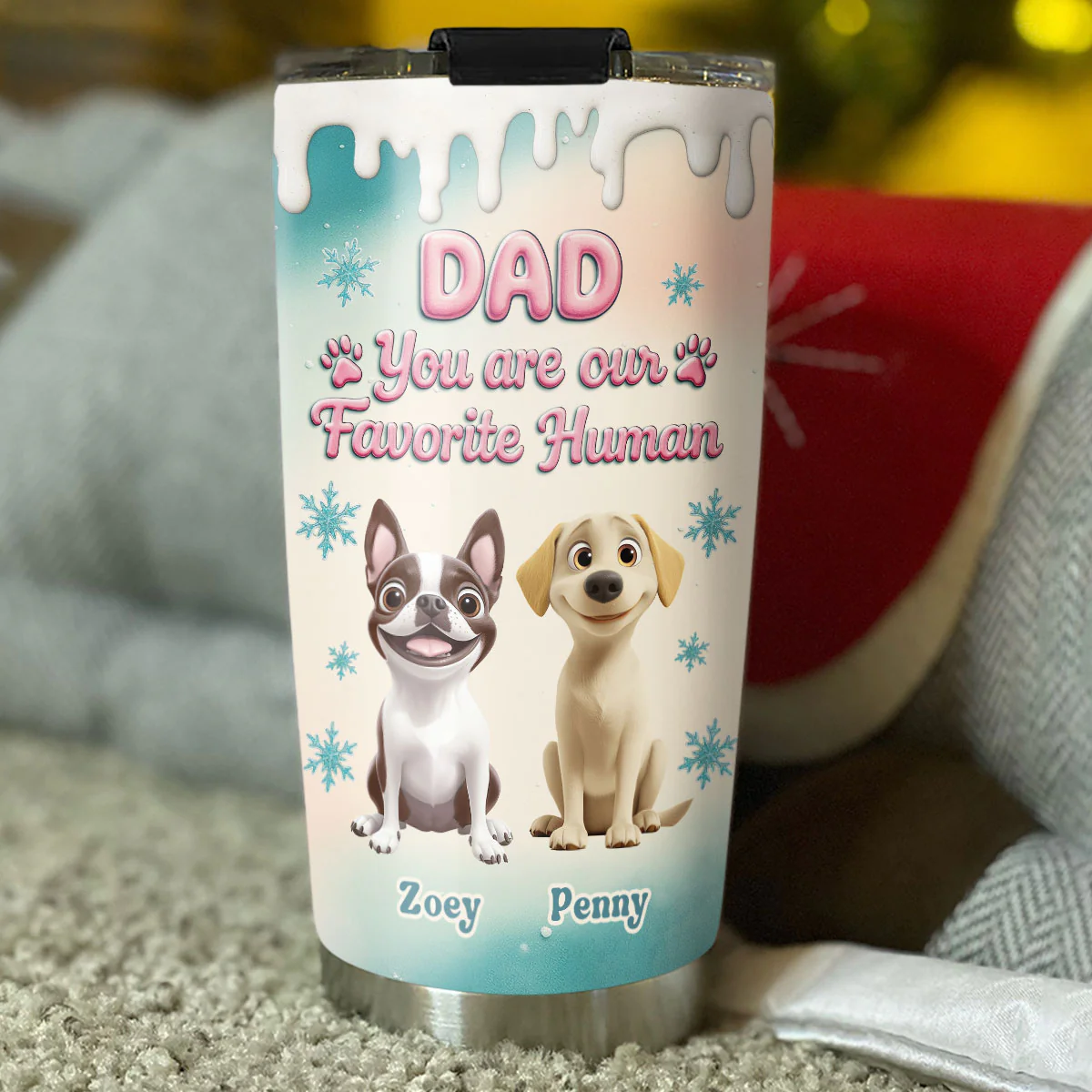 My Most Favorite Human - Personalized Custom Tumbler - Image 3