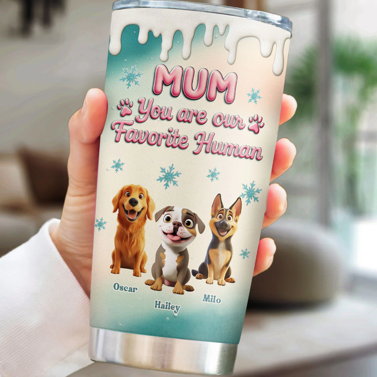 My Most Favorite Human - Personalized Custom Tumbler - Image 4