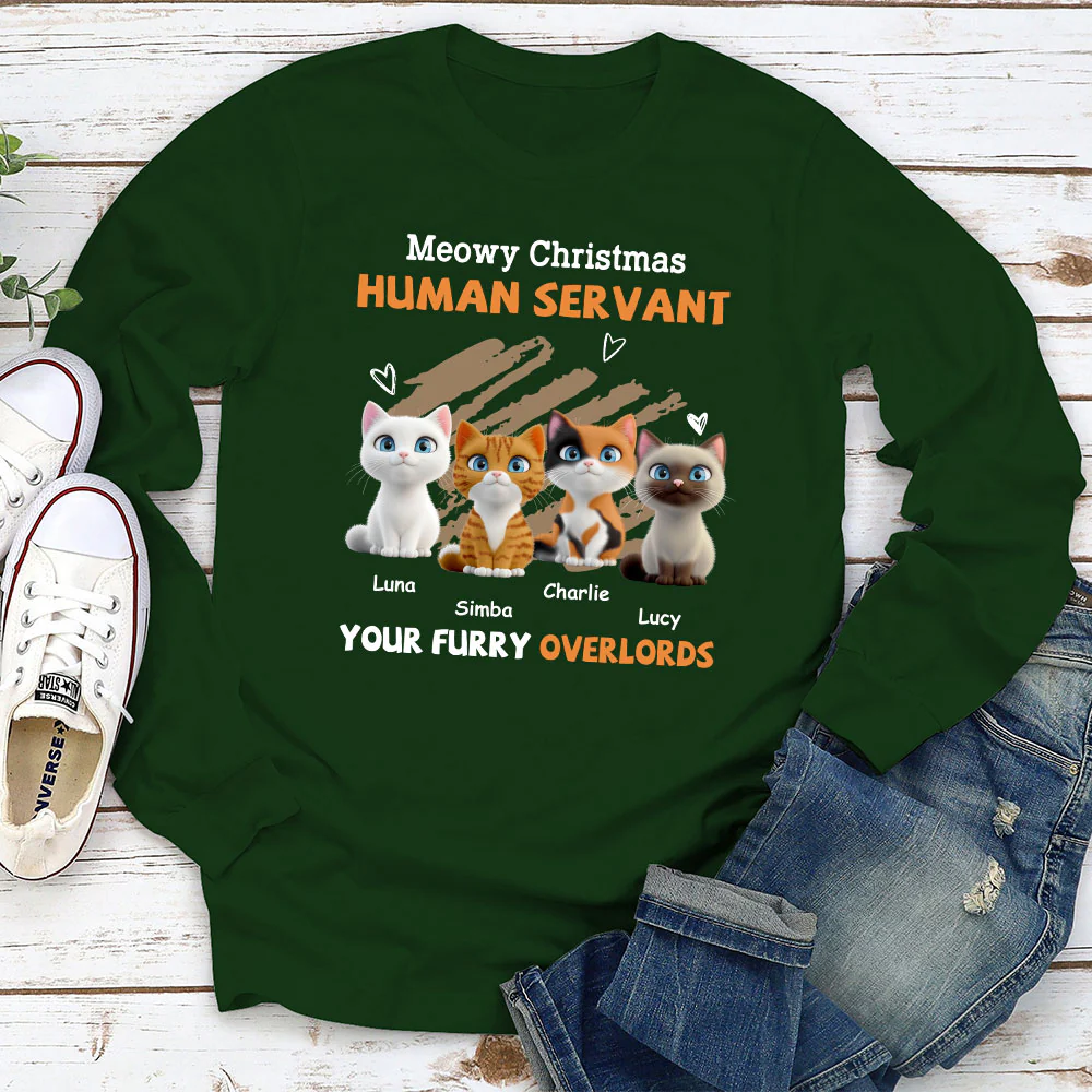 My Servant Cartoon - Personalized Custom Long Sleeve T-Shirt - Image 3