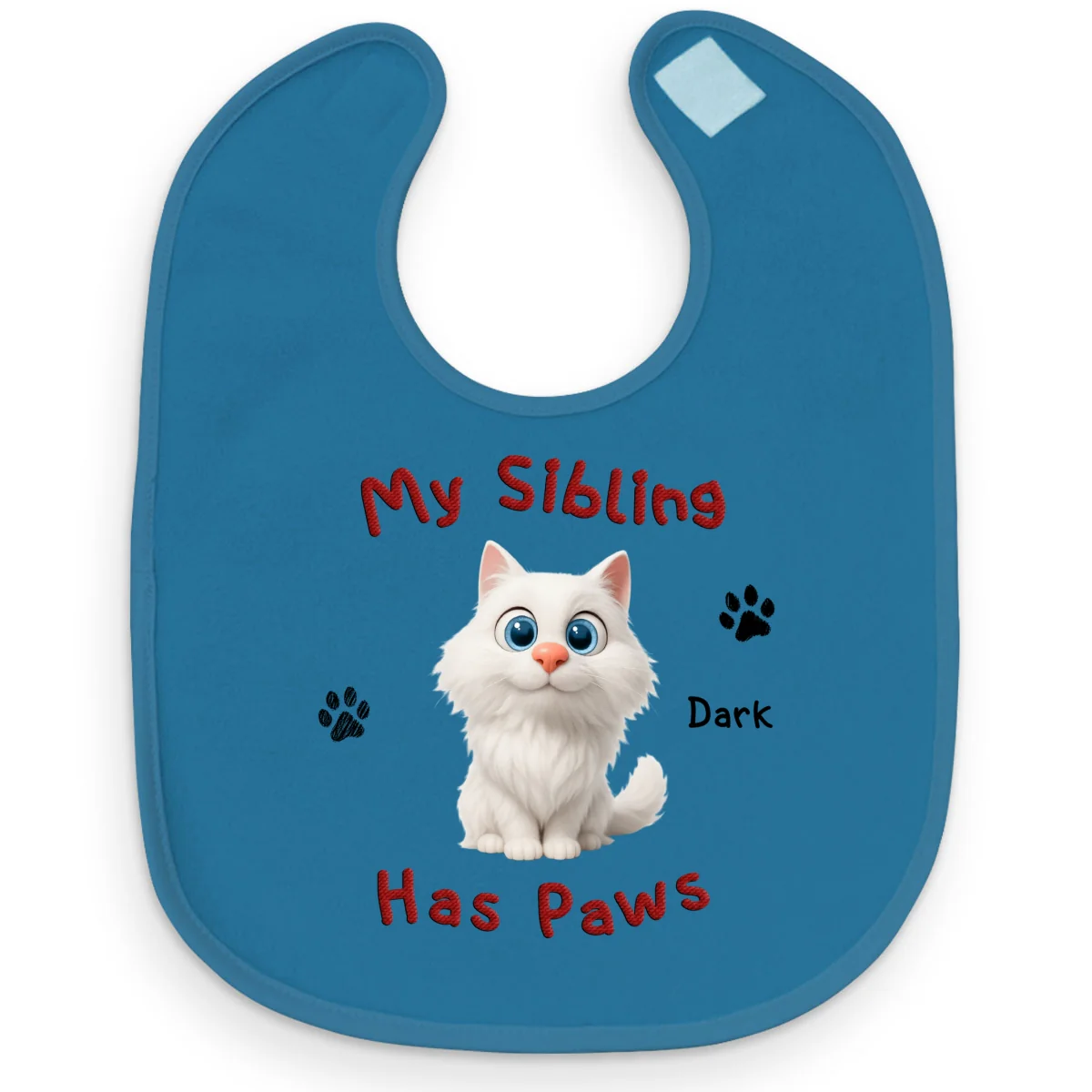 My Sibling Has Lovely Paws - Personalized Custom Baby Bib - Image 8